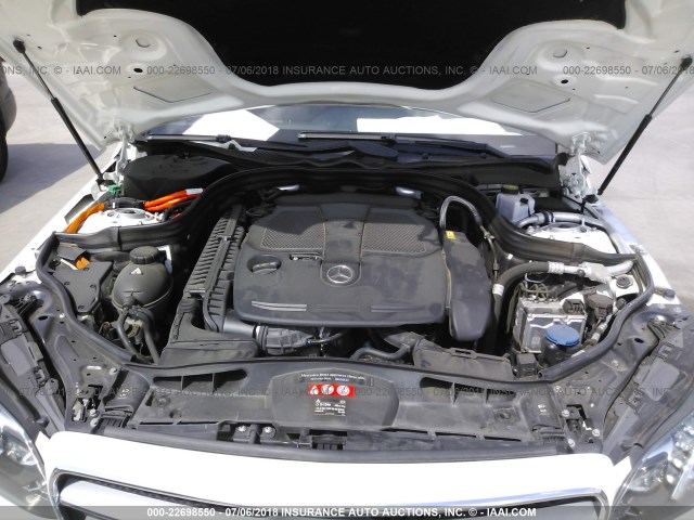 WDDHF9FB0EA947643 - 2014 MERCEDES-BENZ E 400 HYBRID WHITE photo 10