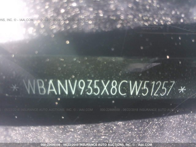 WBANV935X8CW51257 - 2008 BMW 535 XI BLACK photo 9