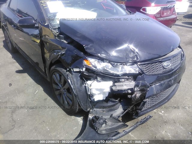 KNAFW6A33C5622133 - 2012 KIA FORTE SX BLACK photo 6