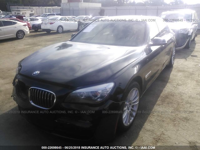 WBAYF4C5XDD127348 - 2013 BMW 740 LXI BLACK photo 2