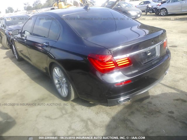 WBAYF4C5XDD127348 - 2013 BMW 740 LXI BLACK photo 3