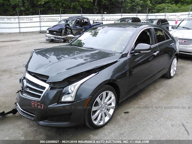 1G6AH5SX1E0159897 - 2014 CADILLAC ATS LUXURY GRAY photo 2