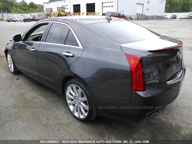 1G6AH5SX1E0159897 - 2014 CADILLAC ATS LUXURY GRAY photo 3