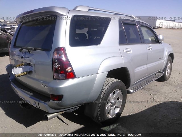 JTEBT17R340041539 - 2004 TOYOTA 4RUNNER LIMITED SILVER photo 4