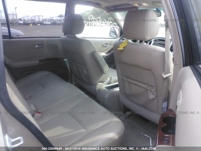 JTEEW21A470038148 - 2007 TOYOTA HIGHLANDER HYBRID GOLD photo 8