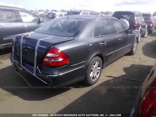 WDBUF82J04X165076 - 2004 MERCEDES-BENZ E 320 4MATIC GRAY photo 4