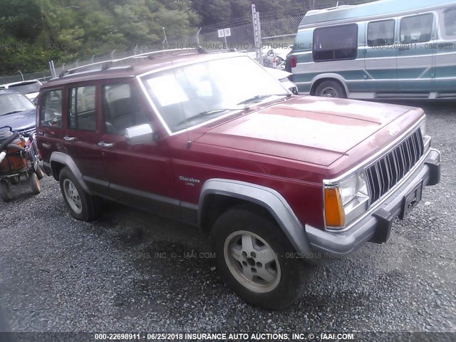 1J4FJ58S9NL186020 - 1992 JEEP CHEROKEE LAREDO RED photo 1