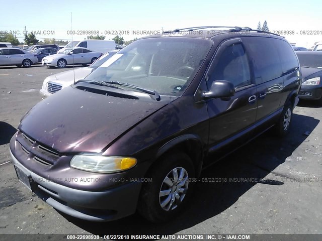 2B4GP24R6VR420970 - 1997 DODGE GRAND CARAVAN  PURPLE photo 2