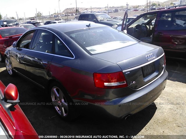 WAUEH74F87N076288 - 2007 AUDI A6 S-LINE QUATTRO GRAY photo 3