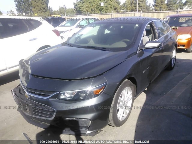 1G1ZJ5SU1GF283414 - 2016 CHEVROLET MALIBU HYBRID GRAY photo 2