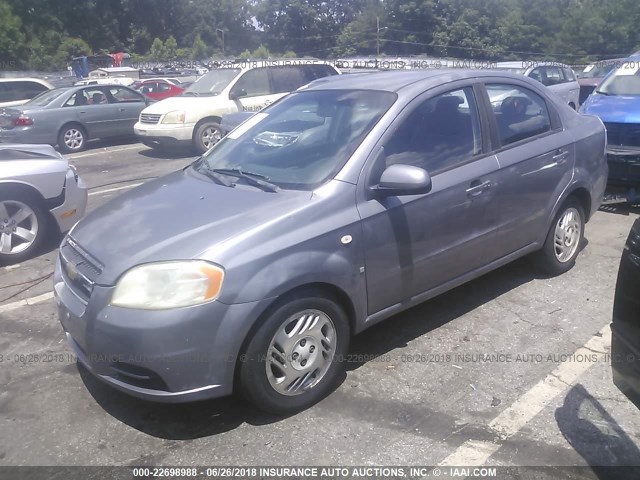 KL1TD56677B141647 - 2007 CHEVROLET AVEO LS 灰色 照片 2