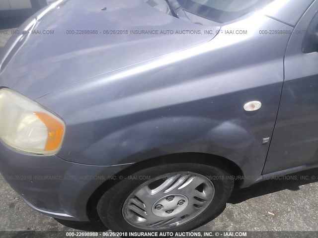 KL1TD56677B141647 - 2007 CHEVROLET AVEO LS 灰色 照片 6