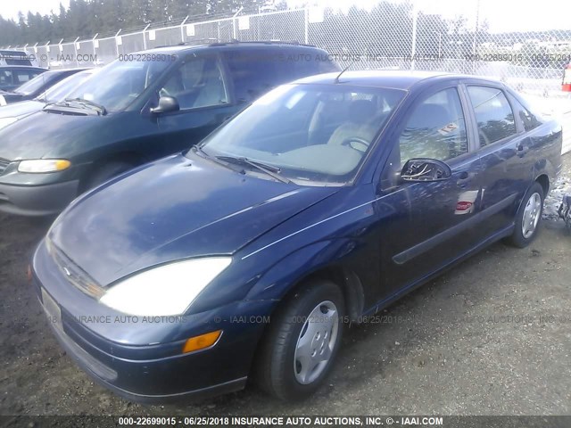 1FAFP33P21W333935 - 2001 FORD FOCUS LX BLUE photo 2