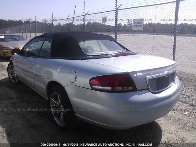 1C3EL65RX3N556769 - 2003 CHRYSLER SEBRING LIMITED Light Blue photo 3