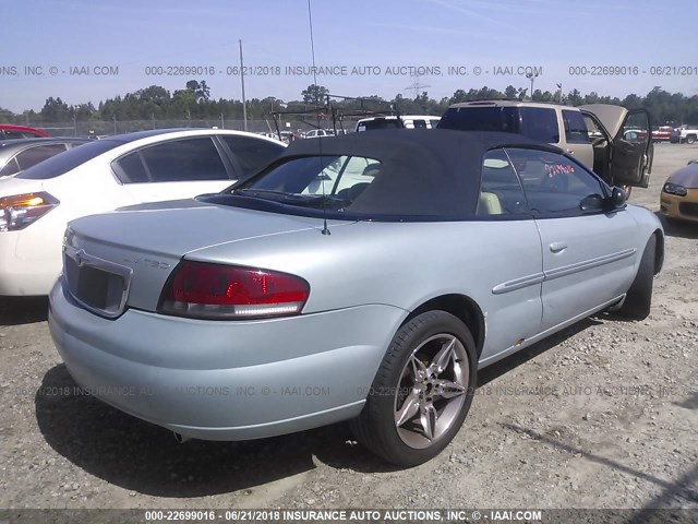 1C3EL65RX3N556769 - 2003 CHRYSLER SEBRING LIMITED Light Blue photo 4