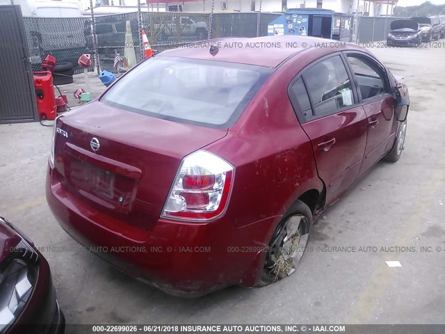 3N1AB61E09L686846 - 2009 NISSAN SENTRA 2.0/2.0S/2.0SL RED photo 4