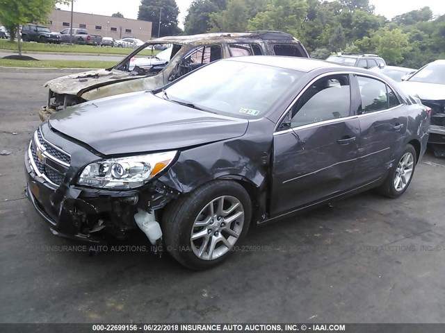 1G11C5SAXDF222569 - 2013 CHEVROLET MALIBU 1LT GRAY photo 2