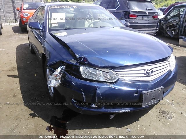 2T1CF28P93C609882 - 2003 TOYOTA CAMRY SOLARA SE/SLE BLUE photo 6