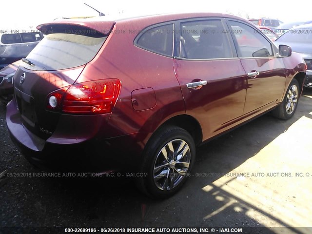 JN8AS5MT8AW010200 - 2010 NISSAN ROGUE S/SL/KROM RED photo 4