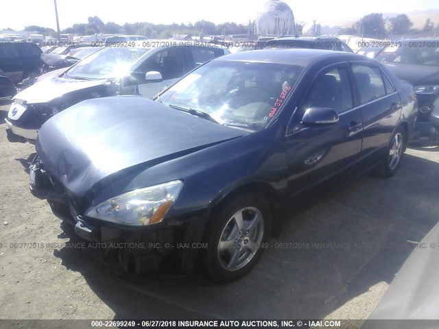 JHMCN36447C003372 - 2007 HONDA ACCORD HYBRID BLUE photo 2