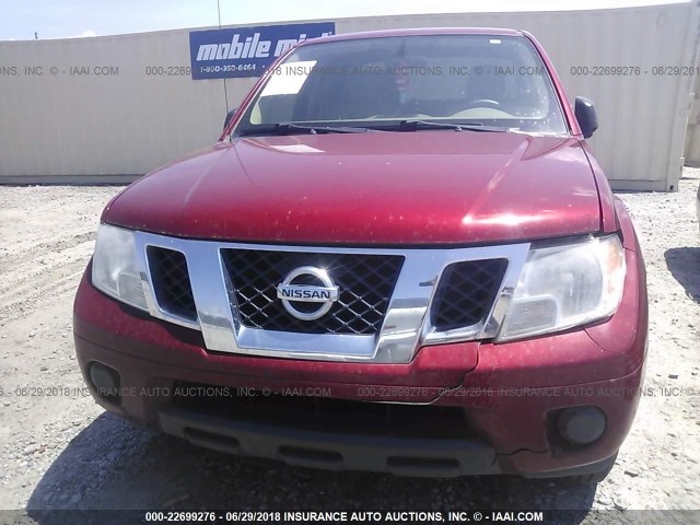 1N6AD0ERXCC438525 - 2012 NISSAN FRONTIER S/SV/SL/PRO-4X RED photo 6