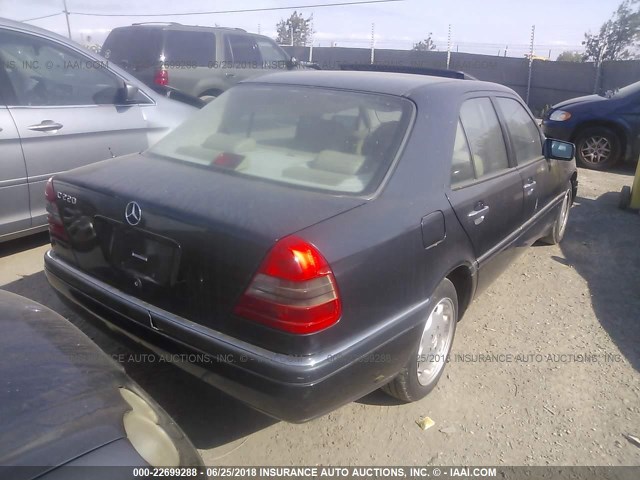 WDBHA22E6TF422892 - 1996 MERCEDES-BENZ C 220 BLACK photo 4