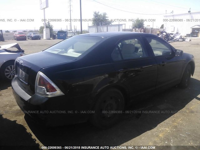 3FAHP06Z27R116451 - 2007 FORD FUSION S BLACK photo 4