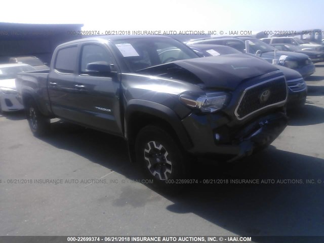 3TMDZ5BNXJM044423 - 2018 TOYOTA TACOMA DBL CAB/SR5/TRD SPORT/OR GRAY photo 1