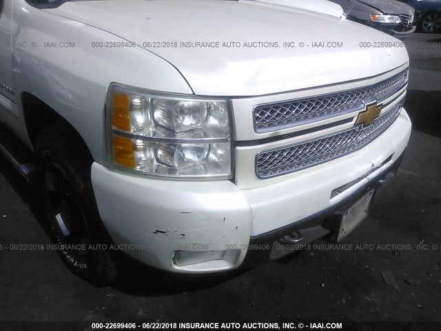 3GCPKTE22DG330633 - 2013 CHEVROLET SILVERADO K1500 LTZ WHITE photo 6