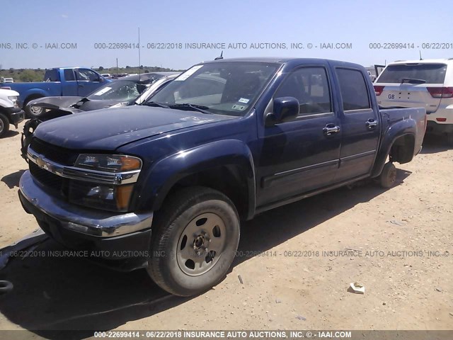 1GCHSDFE2C8161429 - 2012 CHEVROLET COLORADO LT BLUE photo 2