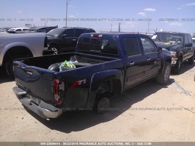 1GCHSDFE2C8161429 - 2012 CHEVROLET COLORADO LT BLUE photo 4