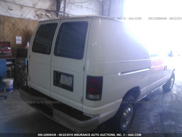 1FTNE2422XHA54474 - 1999 FORD ECONOLINE E250 VAN WHITE photo 4