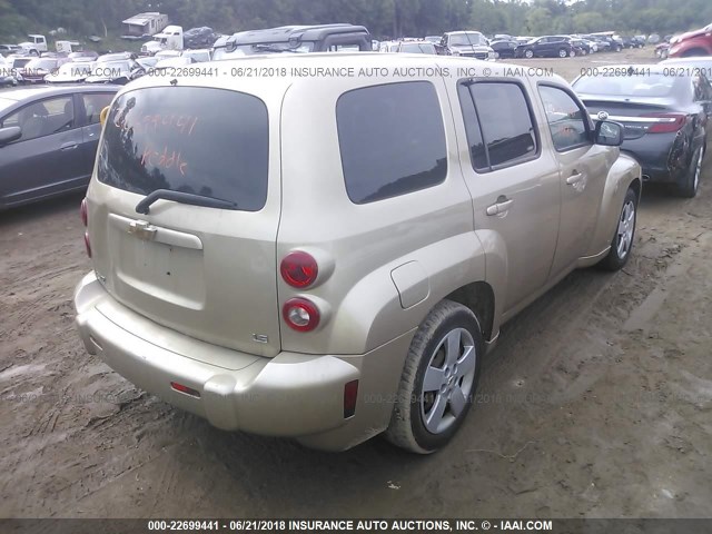 3GNDA13DX8S522505 - 2008 CHEVROLET HHR LS Dorado foto 4