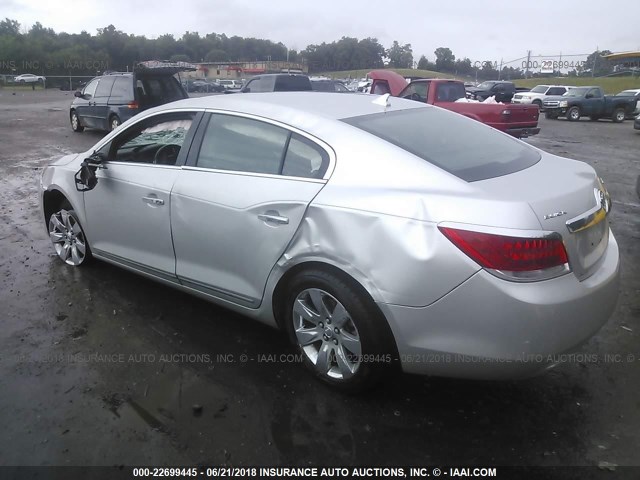 1G4GE5ED4BF307384 - 2011 BUICK LACROSSE CXS SILVER photo 3