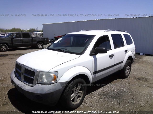 1D8HD38K98F101434 - 2008 DODGE DURANGO SXT WHITE photo 2