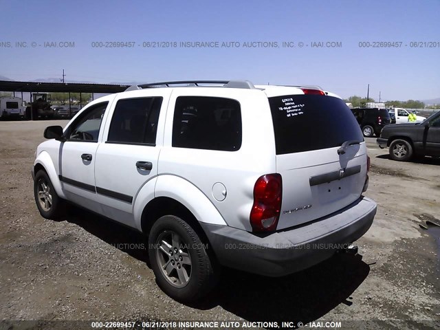 1D8HD38K98F101434 - 2008 DODGE DURANGO SXT WHITE photo 3