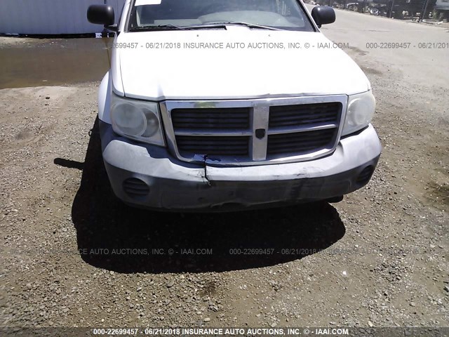 1D8HD38K98F101434 - 2008 DODGE DURANGO SXT WHITE photo 6