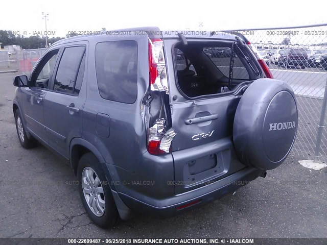 JHLRD78946C034556 - 2006 HONDA CR-V SE/EX BLUE photo 3