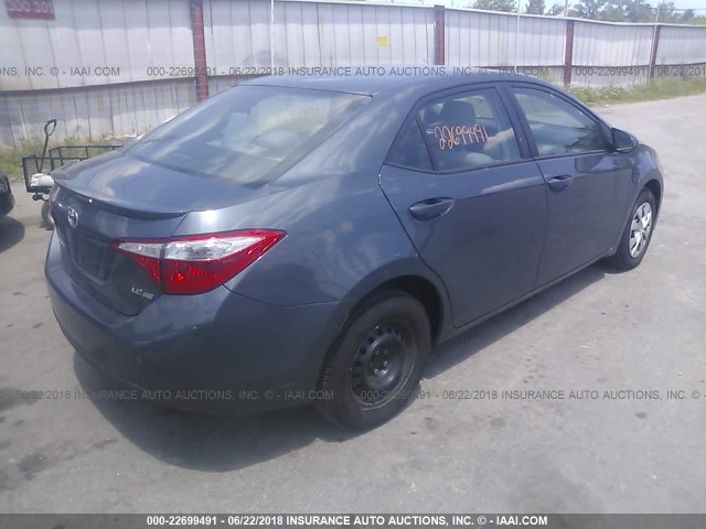 2T1BPRHE5EC139952 - 2014 TOYOTA COROLLA ECO/ECO PLUS/ECO PREMIUM GRAY photo 4