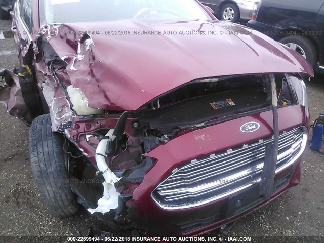 1FA6P0G74F5116506 - 2015 FORD FUSION S RED photo 6