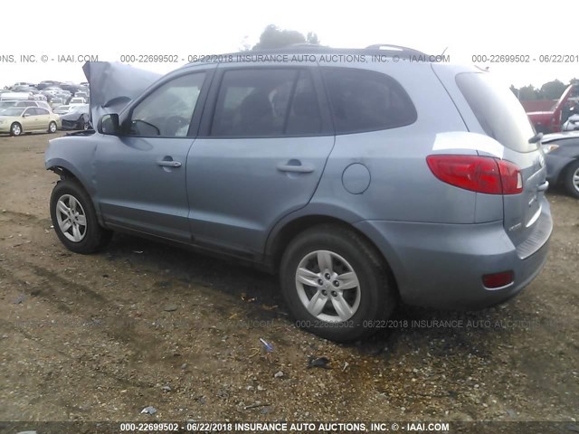 5NMSG13D09H248593 - 2009 HYUNDAI SANTA FE GLS Light Blue photo 3