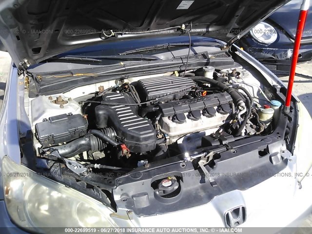 1HGES16315L030218 - 2005 HONDA CIVIC DX VP ვერცხლისფერი ფოტო 10