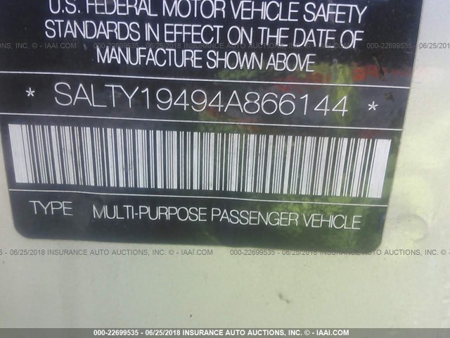 SALTY19494A866144 - 2004 LAND ROVER DISCOVERY II SE SILVER photo 9