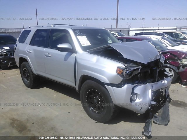 JTEBU5JR3E5196559 - 2014 TOYOTA 4RUNNER SR5/LIMITED/TRAIL SILVER photo 1