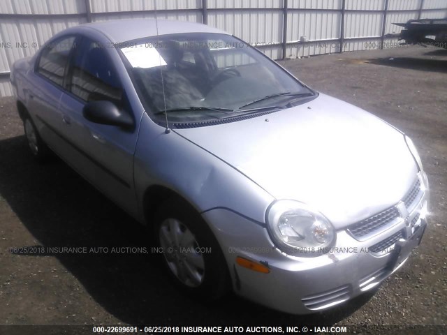 1B3ES26CX4D584064 - 2004 DODGE NEON SE SILVER photo 1