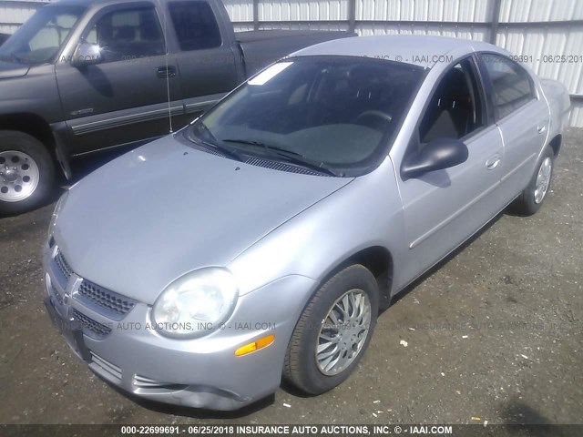 1B3ES26CX4D584064 - 2004 DODGE NEON SE SILVER photo 2