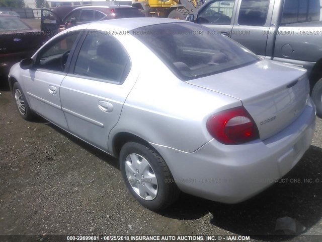 1B3ES26CX4D584064 - 2004 DODGE NEON SE SILVER photo 3