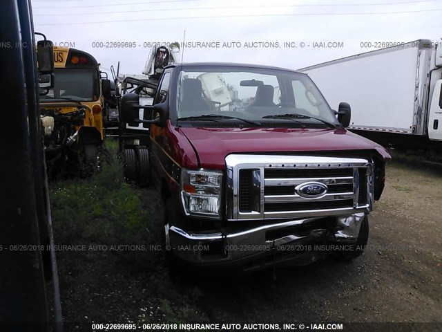 1FDXE4FS6CDA07804 - 2012 FORD E450 E450 SUPER DUTY CUTWY VAN RED photo 1