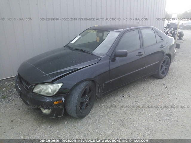 JTHBD192120037647 - 2002 LEXUS IS 300 BLACK photo 2