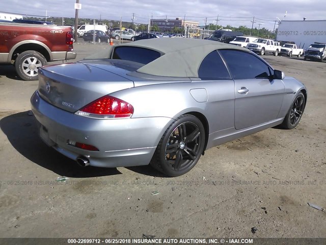 WBAEK13537CN84171 - 2007 BMW 650 I GRAY photo 4